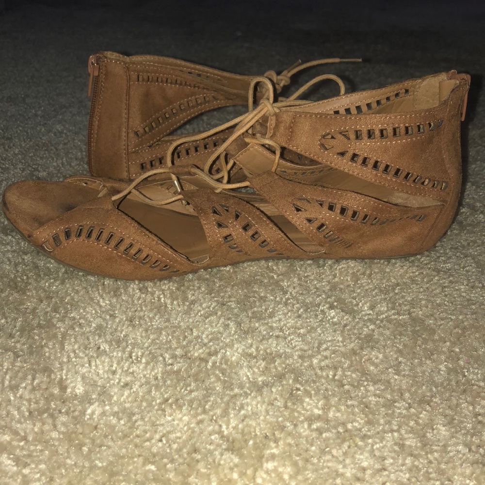 Rampage Brown Aztec Sandals